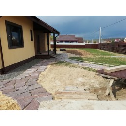 Природный камень плашка из Лемезита Бордо Галтованная