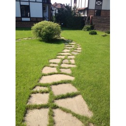 Природный камень плашка из песчаника серо-зеленого 