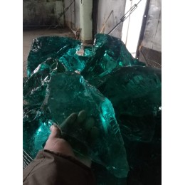 Кусковое стекло эрклез Бирюзовый