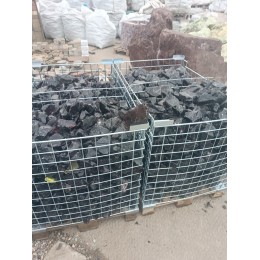 Кусковое стекло эрклез "Винный" темно-красный 40-70мм, 70-120мм