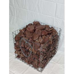 Камень для бани и сауны малиновый кварцит колотый 70-150мм