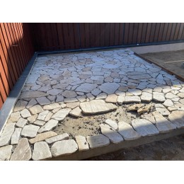 Галтованный плитняк Песчаник Бело-Желтый 