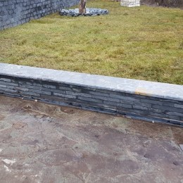 Плитка из природного камня Сланца черного Полоса