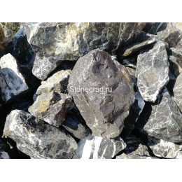 Камень для габионов окол из Черного мрамора 70-150мм