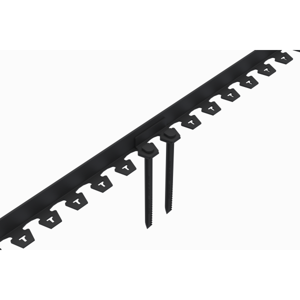 Бордюр пластиковый "New Fix Roll" H38  черный