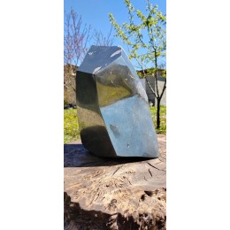 Полированный камень Пирит  "Сталь"